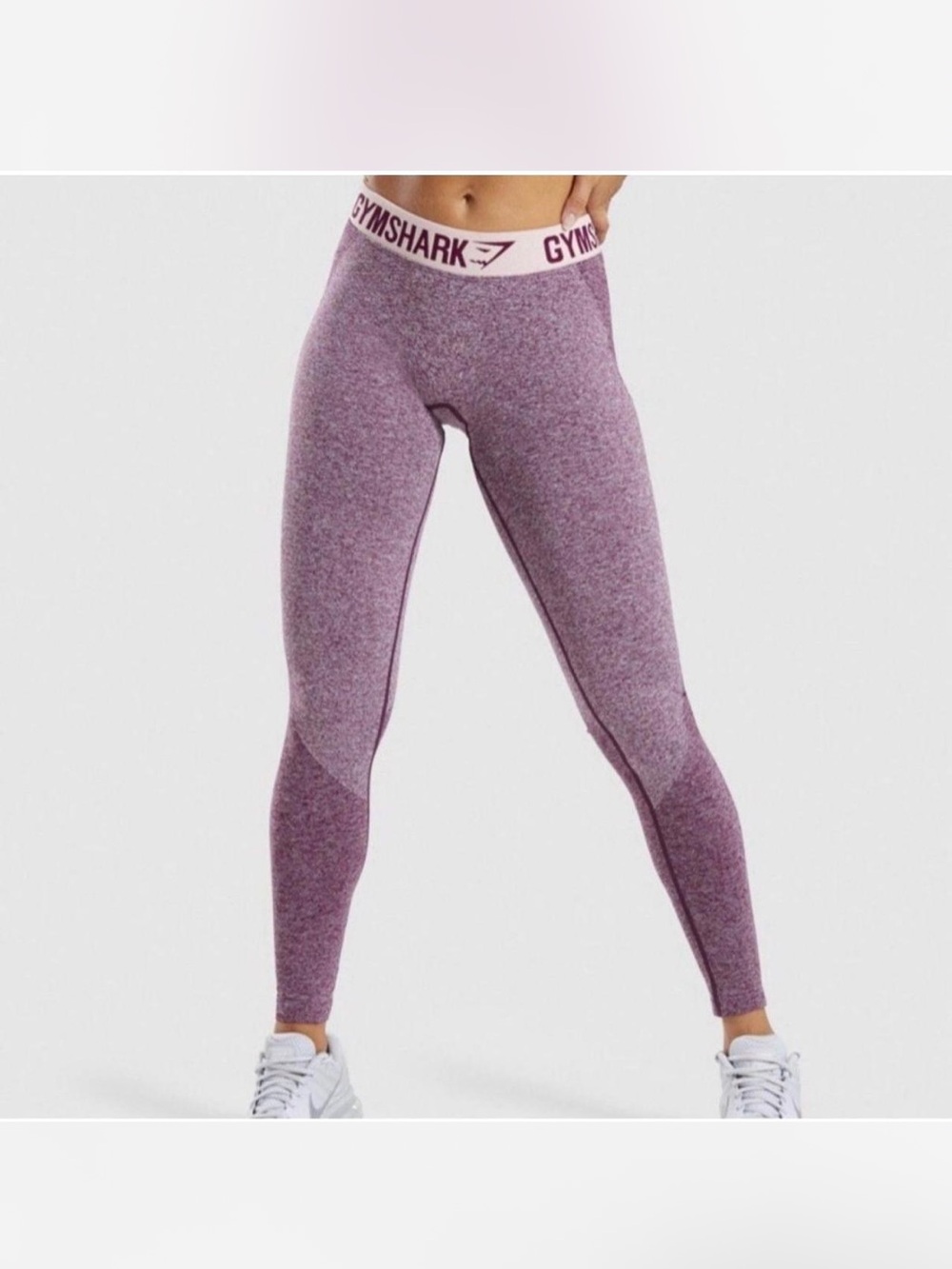 Gymshark Pink and Purple Marl Seamless High-Waist Leggings
